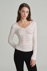 Ballerina lace long sleeve, Pink