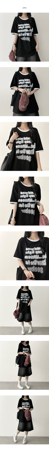 ティオカラーイラストレタリング半袖Tシャツ