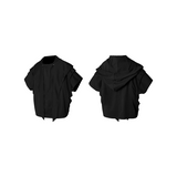 RELABEL Time Element (Dynamic Parallax) Loop Cut Split Short Wide Removable Large Hood Short Sleeve