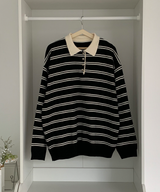 Bintz Stripe Collar Knitw