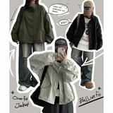 Hacket snap oversized-fit windbreaker