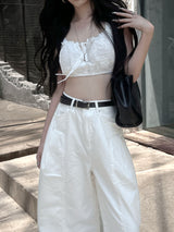 daisy jacquard lace top