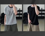 リボン コントラスト ポケット クロップド ショートスリーブ
