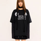 レイヤードTシャツ - ホワイト