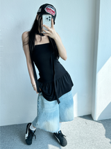 OFF-SHOULDER LAYERED SLIM DRESS🖤🩶 - 2 COLORS