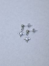 cubic square star earring