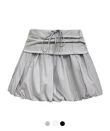 Puffy Drawstring Balloon Skirt
