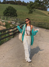 Summer Turf Pigment Net Cardigan