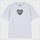 フリーマインドテキストロゴハートTシャツ (3color)