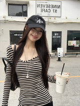 Stripe slimline long-sleeve t-shirt