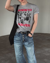 ヘブン グラフィック レタリング ショートスリーブ Tシャツ