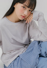 SOFT STRIPED T-SHIRT (LIGHT VIOLET)
