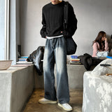 LMN Life Semi Oversized Fit Twisted Round Knitwear (5 colors)