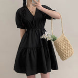 Tna banding frill cancan short sleeve dress