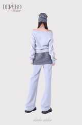 グラディエントオフショルダージップアップ (PANTS)