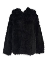 lisa faux fur hooded jacket (2color)