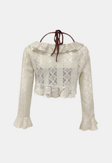 Frill Cardigan & Sleeveless Top