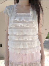 cream bolero tee