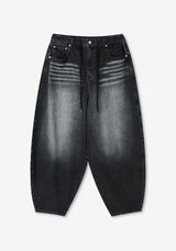 CR Wide Denim Banding Balloon Pants