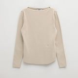(T-6929)ESSENTIAL WARM BOAT NECK TEE