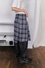 Formal Check Wrap Skirt (2color)