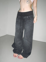 zebra wide denim pt