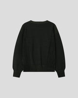 (UNISEX) ツートーン ラウンド ニット