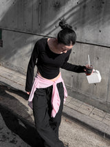 ROUND-HEM CROP TOP