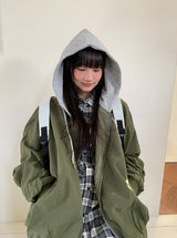 [unisex] ユーインビーツーウェイシャーリングフードフライトジャンパー