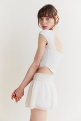 JADE BACKLESS TOP white