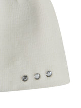 3 Cubic studded ribbed beanie (for men and women)