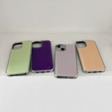 purple epoxy silver bumper case