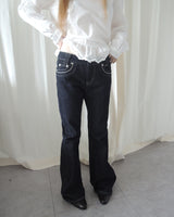 STITCH BOOTCUT DENIM PANTS