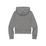 SAHARA LEOPARD CROSS STRIPE RAGLAN HOOD ZIP-UP (2Color)