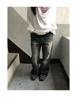 2-Color Signature Flare Denim Pants