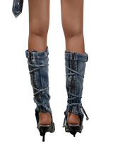 POP Buckles Denim Boot Covers