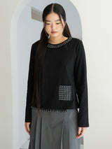 FRILL POCKET T (BLACK)