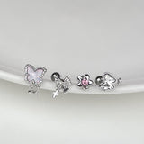 [SET] オーロラバタフライリボンピアス