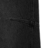 BLACK DENIM WIDE JEANS