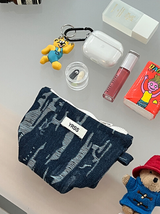 ダメージデニムポーチ (POP-UP POUCH)