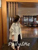 Loose fit cotton jacket(onecolor)