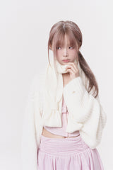 ミニリボンマフラー (ivory)