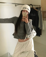 [MADE] Cloud, frill dot cardigan