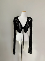 Buruna Net Strap Cardigan (black)