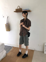 [MADE] Datone overfit nylon short sleeve shirt