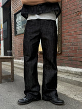 Glossy Flared Jeans