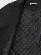 Curvy Line Mac Coat Black
