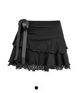 Ribbon Frill Lace Skirt
