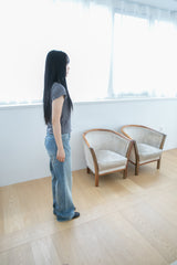 slub layered neck short sleeve top(4colors)