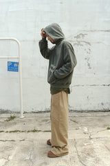 PIGMENT HENLEY NECK BUTTON HOODIE
